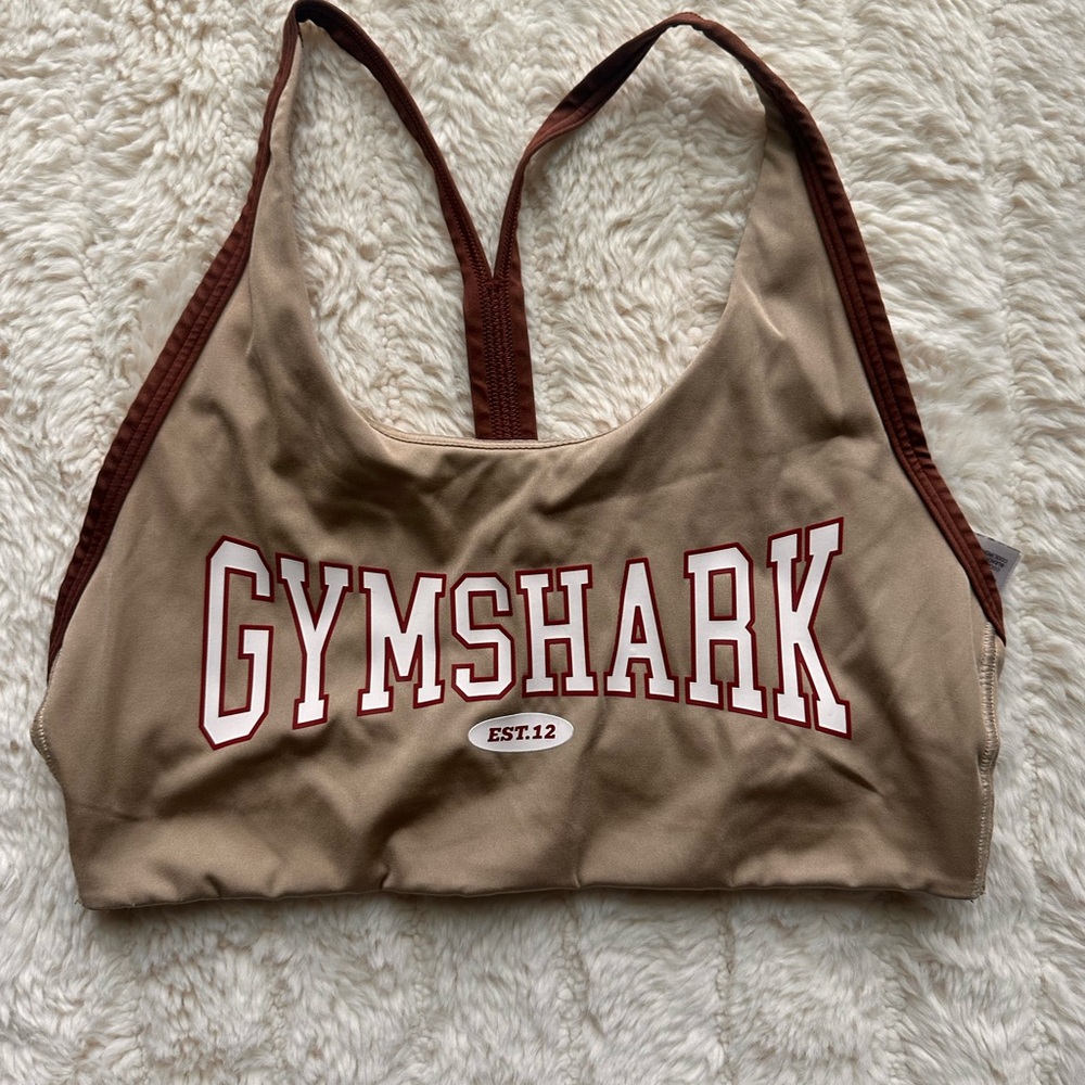 Gymshark Beige and Brown Sports Bra